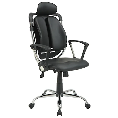 Black PU Cover Office Chair